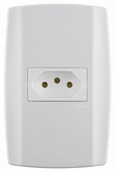 Conjunto Tomada 10A 250V Horizontal Slim Ilumi