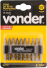 Jogo de Bits Ponteira CRV com 10 Peças Encaixe 1/4" Vonder