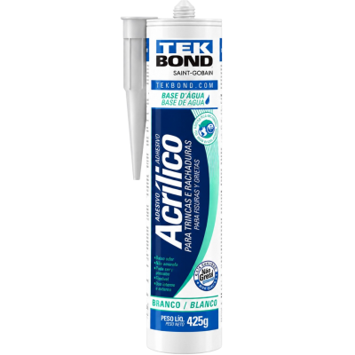 Selador de Trincas e Rachaduras Acrílico Base Água Branco 425g Tekbond