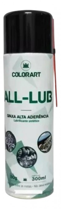 Spray All Lub Graxa de Alta Aderência ColorArt 300ml – Lubrificante Sintético Sem Resíduos