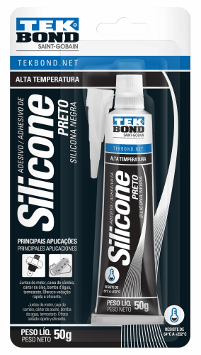 Silicone Preto Tek Bond Alta Temperatura