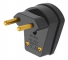 Plugue Macho 2 Polos 20A 90° Preto 250V Fame para Cabos Elétricos