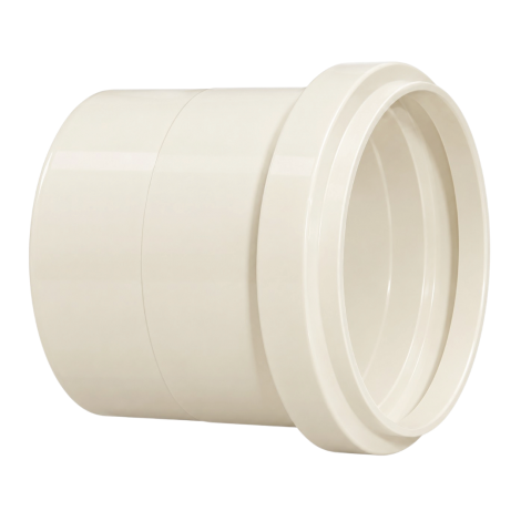 Luva Simples para Esgoto 75mm DN75 PVC Branca Krona 0646