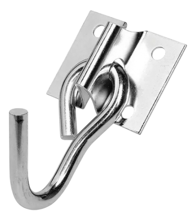 Gancho Reforçado para Rede de Parafusar Galvanizado – Suporte Seguro e Durável