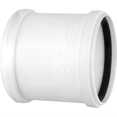 Luva de Correr Branca Krona 50mm PVC para Encanamento