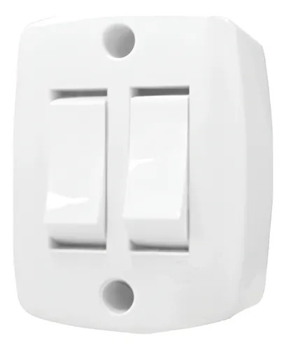 2 INTER SIMPLES 6A 250V~ SOBREPOR RETANGULAR