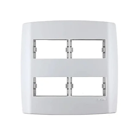 PLACA 4X4 2+2 MODULOS SEPARADOS HORIZONTAL C/ SUPORTE SLIM