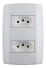 Conjunto 2 Tomadas 20A 250V Separadas Monobloco Slim Ilumi