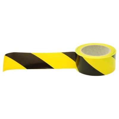 Fita Adesiva Zebrada Worker 48mm x 30m Amarelo e Preto – Demarcação de Solo e Superfícies