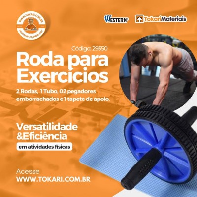 Roda de exercícios abdomem-lombar Western