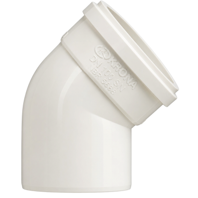 Joelho 45° para Esgoto 75 mm Krona