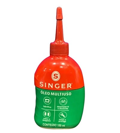 Óleo Multiuso Singer 100ml – Lubrifica, Desemperra e Protege