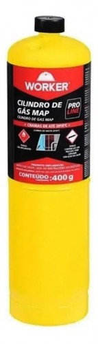 Cilindro de Gás MAP Pro Line 400g para Maçarico Manual Worker – Ref. 887773