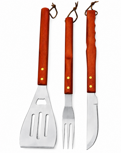 Conjunto para Churrasco Haüskraft com Faca, Garfo e Espátula 3 Peças