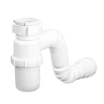 Sifão Copo Sanfonado Universal SSUC Branco Astra