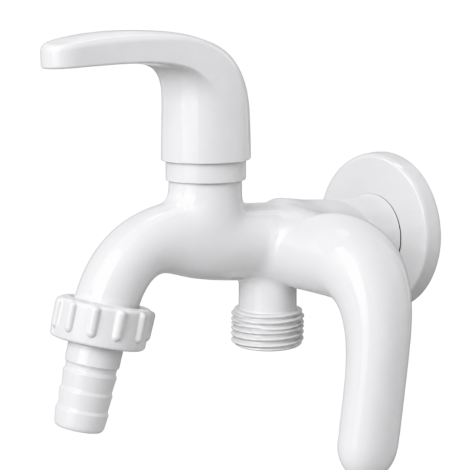 Torneira AcquaFam 1/4 de Volta Branca para Tanque/Máquina Fame