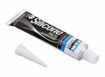 Silicone Acético Alta Temperatura Tekbond Preto – Resistente a Óleo e Altas Temperaturas | 50g