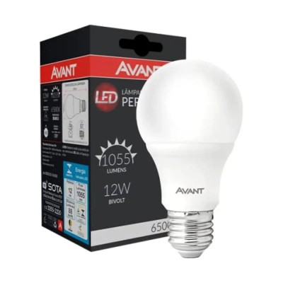 Lâmpada LED Pera 12W Avant – Branca 6500K | Série HE