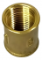 Luva de Latão 1/2" Dourada Furkin para Instalações Hidráulicas