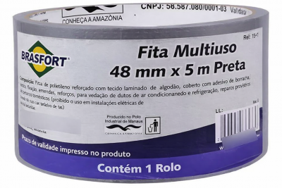 FITA MULTIUSO 48mm X 5M -PRETA BRASFORT