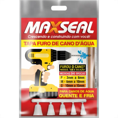 Kit Reparo Tapa Furo para Cano PVC Maxseal – Solução Rápida para Vazamentos | Tokari