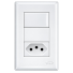 Interruptor Simples 10A/250V com Tomada 2P+T 10A/250V Evidence FAME 2917