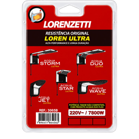 Resistência Loren Ultra 220V 7800W 3065-B para Linha Acqua Lorenzetti