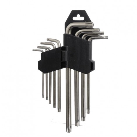 ogo de Chaves Torx Extra Longas com Furo 9 Peças
