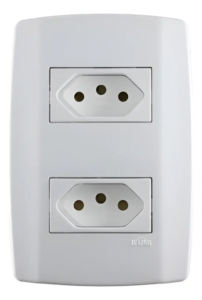 Conjunto 2 Tomadas 20A 250V Separadas Monobloco Slim Ilumi