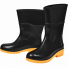 Bota Galocha de PVC Preta com Solado Amarelo Worker