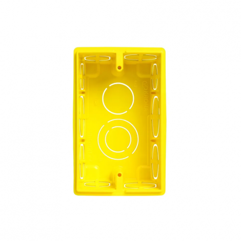 Caixa de Luz 2x4 Plástica Amarela Krona para Instalação Elétrica