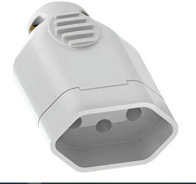 Plug Fêmea 2P+T 20A 250V Branco Ilumi – Segurança e Resistência para Instalações Elétricas | Tokari