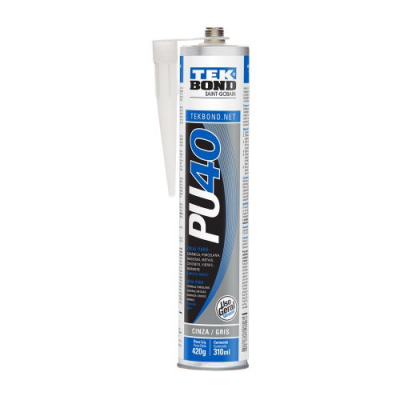 Selante PU 40 Cinza Tek Bond 420g 320ml Veda e Fixa
