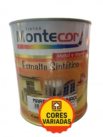 Esmalte Sintético Montecor 900ml – Para Metal e Madeira, Alto Brilho, Cores Variadas
