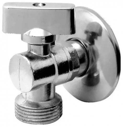 Válvula Esfera para Máquina de Lavar 1/2" x 3/4" Furkin Cromada
