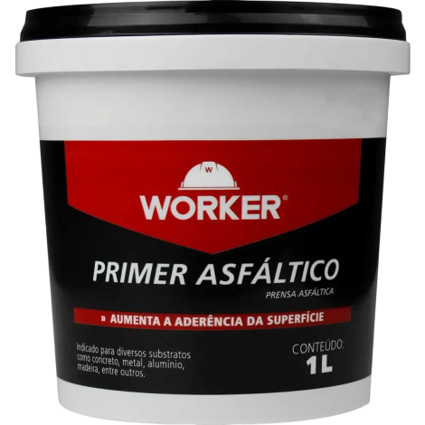 Impermeabilizante Primer Asfáltico 1L Worker – Base Água, Inodoro, Alta Aderência