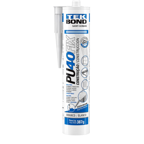 Selante PU 40 Fix para Construção Branco 387g Tekbond