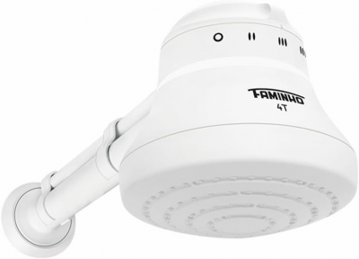Ducha Fame Banho Faminho 4 Temperaturas Branca 220V 6800W com Cano 30cm