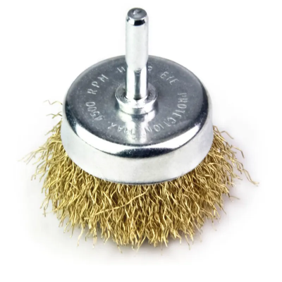 ESCOVA DE AÇO TIPO COPO, LATONADA, 50MM MTX