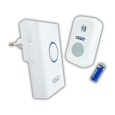 CAMPAINHA BRANCA SEM FIO BIVOLT COM BATERIA