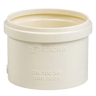 Luva Simples para Esgoto PVC 150mm Krona