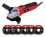 Esmerilhadeira Angular Worker 650W 4.1/2" (115mm) 220V – Com 6 Discos de Corte